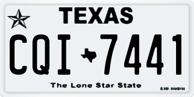 TX license plate CQI7441