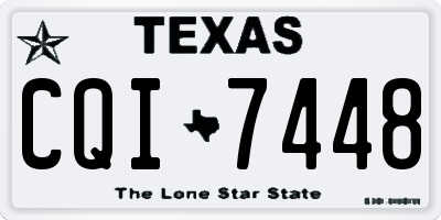 TX license plate CQI7448
