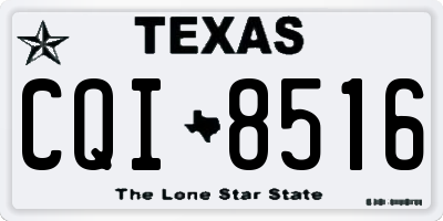 TX license plate CQI8516