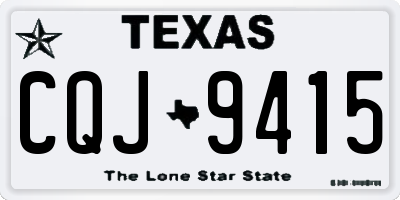 TX license plate CQJ9415