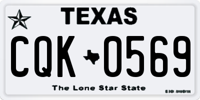 TX license plate CQK0569