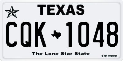TX license plate CQK1048