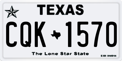TX license plate CQK1570