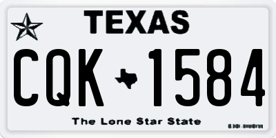 TX license plate CQK1584