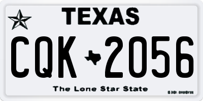 TX license plate CQK2056