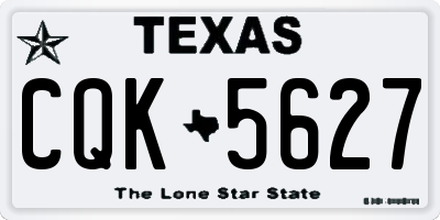 TX license plate CQK5627