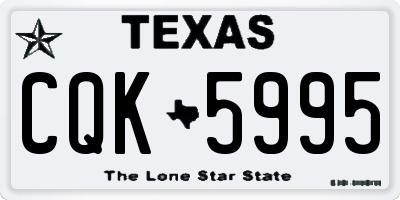 TX license plate CQK5995