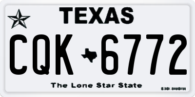 TX license plate CQK6772