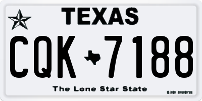 TX license plate CQK7188