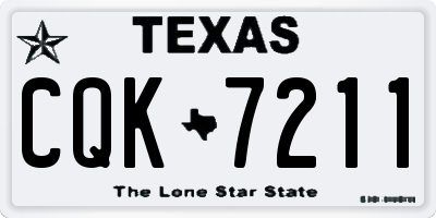 TX license plate CQK7211