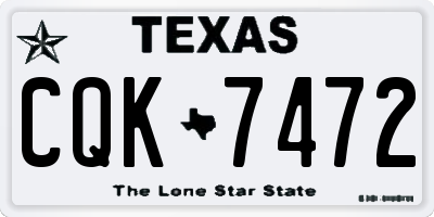 TX license plate CQK7472