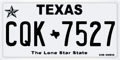 TX license plate CQK7527