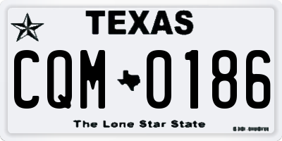 TX license plate CQM0186