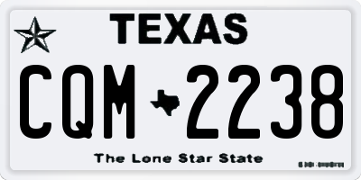 TX license plate CQM2238