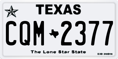 TX license plate CQM2377