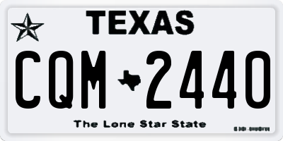 TX license plate CQM2440