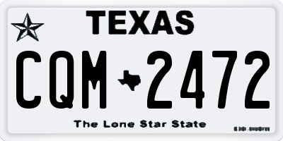 TX license plate CQM2472