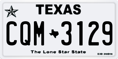 TX license plate CQM3129