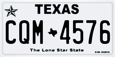 TX license plate CQM4576