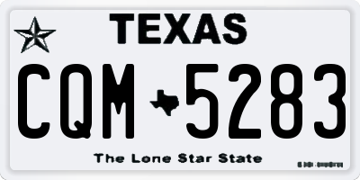 TX license plate CQM5283