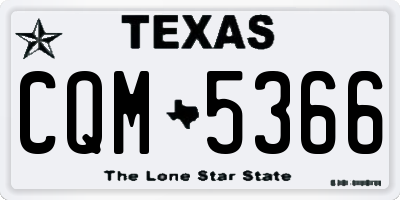 TX license plate CQM5366