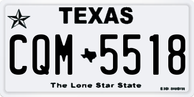 TX license plate CQM5518