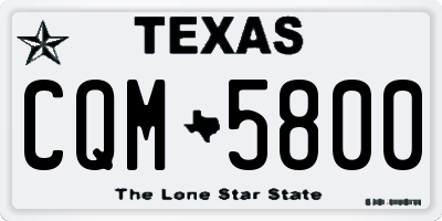 TX license plate CQM5800