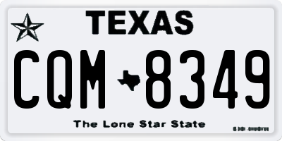 TX license plate CQM8349