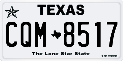 TX license plate CQM8517