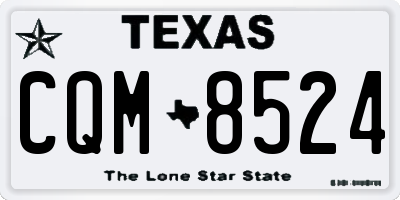 TX license plate CQM8524