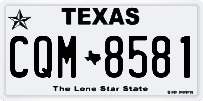 TX license plate CQM8581