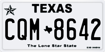 TX license plate CQM8642