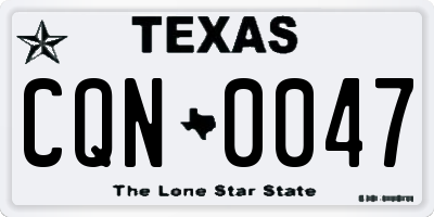 TX license plate CQN0047