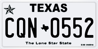 TX license plate CQN0552