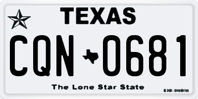 TX license plate CQN0681