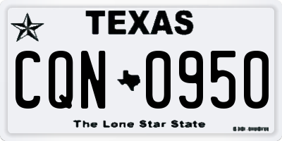 TX license plate CQN0950
