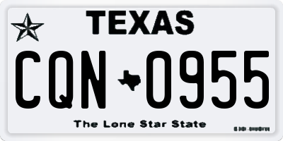 TX license plate CQN0955