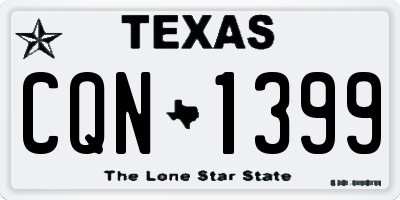 TX license plate CQN1399