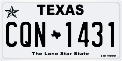TX license plate CQN1431