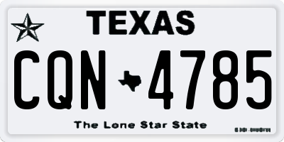 TX license plate CQN4785
