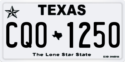 TX license plate CQO1250