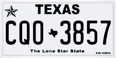 TX license plate CQO3857