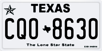 TX license plate CQO8630