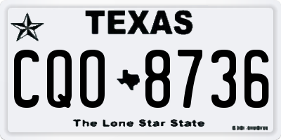 TX license plate CQO8736