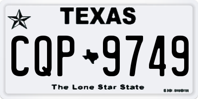 TX license plate CQP9749