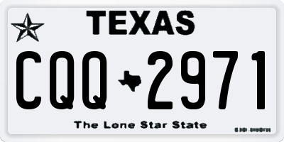 TX license plate CQQ2971