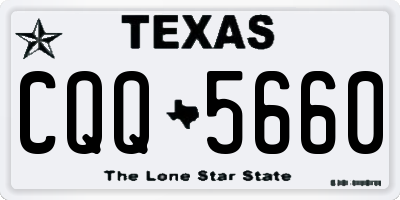 TX license plate CQQ5660