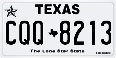 TX license plate CQQ8213