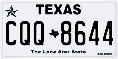 TX license plate CQQ8644