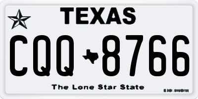 TX license plate CQQ8766